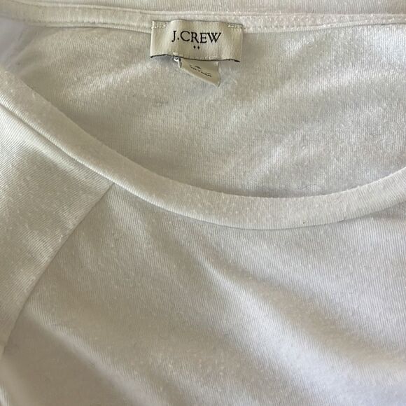 J. Crew white overlapping petalback crewneck short sleeve tee. Small. - Picture 5 of 5